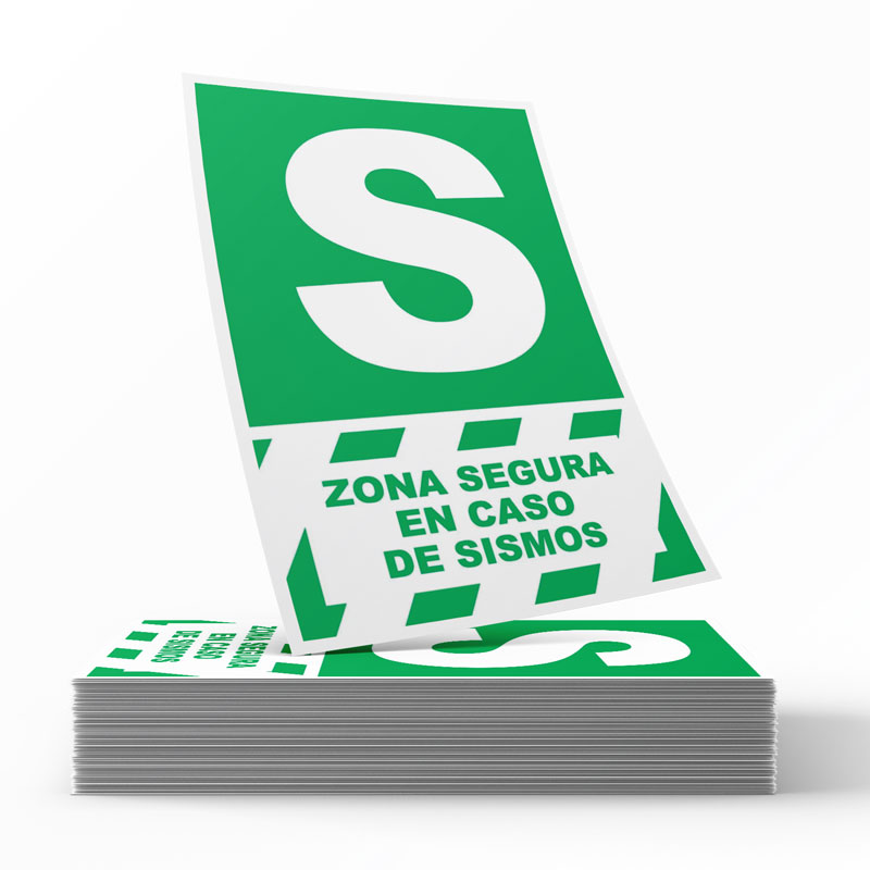 Señal de Zona Segura 20x30 cm